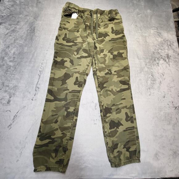 Monkey Ride Jeans Pants Womens 11/30 Green Camo Jogger Elastic Waist Drawstring - Picture 1 of 11